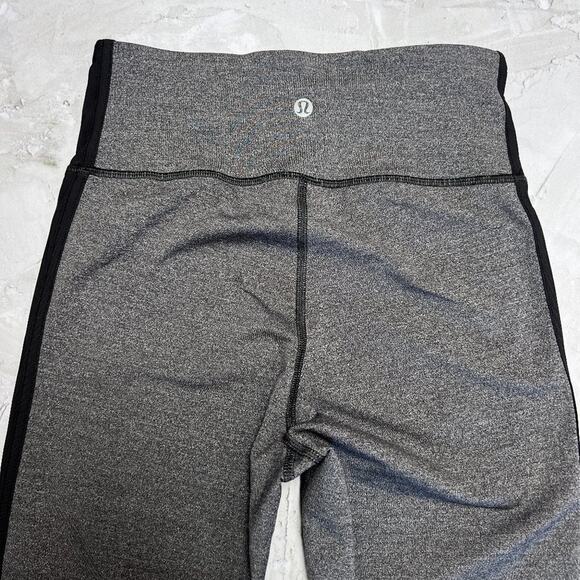 Lululemon Squad Goals Crop 17" Leggings SIZE 4 Heathered Black Gray - Picture 7 of 10
